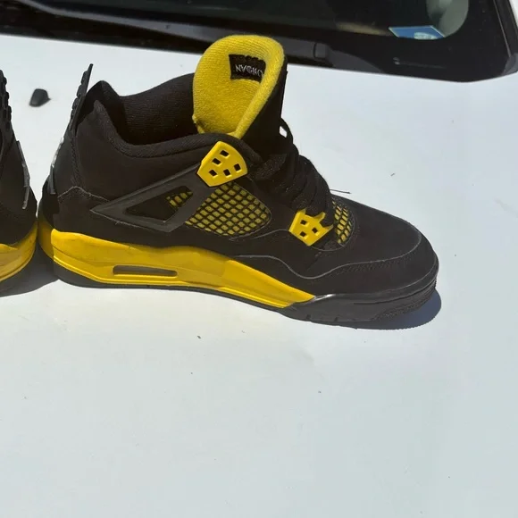 Black and Yellow Air Jordan Sneakers - Picture 2 of 3